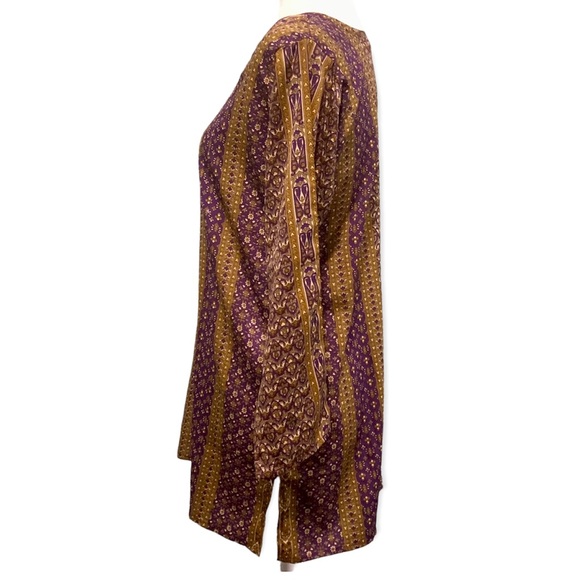 Women's Gold & Purple Kurti/Tunic - Picture 5 of 11